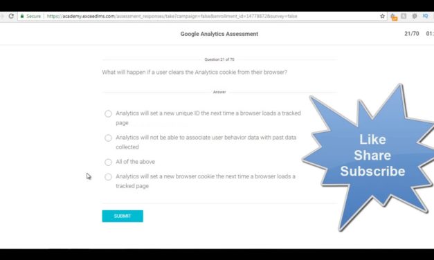 Google Analytics Exam Answers June 2018 – 100% Correct