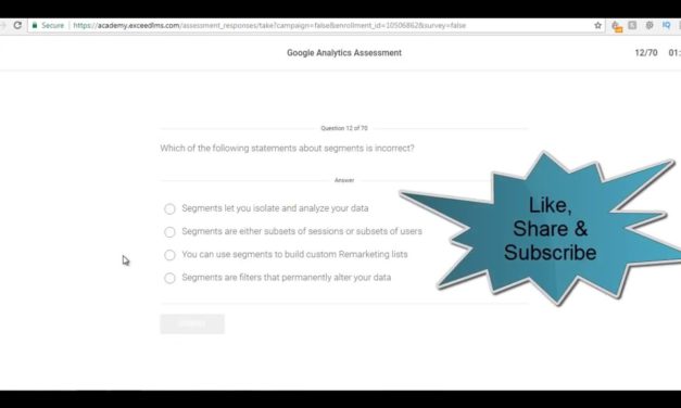 Google Analytics Exam Answers March 2018 – 100% Correct