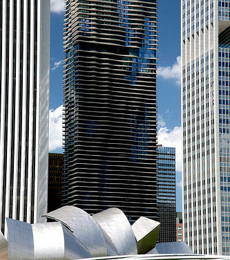 Chicago (ILL) Downtown, Lakeshore East : ” Aqua ” Jeanne Gang 2009