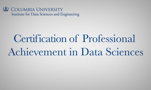 Certification of Professional Achievement in Data Sciences