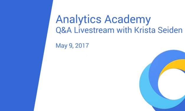 Analytics Academy Q&A Livestream with Krista Seiden