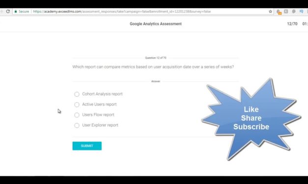 Google Analytics Exam Answers April 2018 – 100% Correct