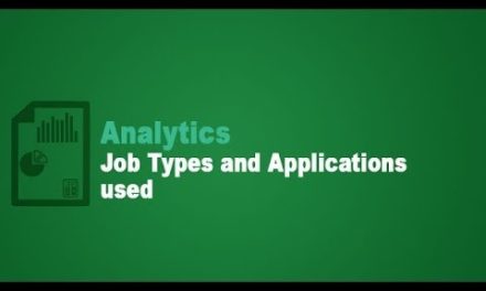 Analytics – Job Types and Applications used